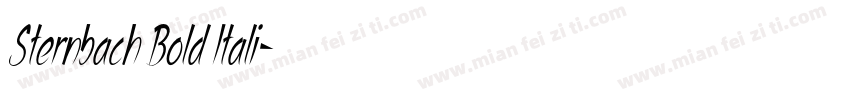 Sternbach Bold Itali字体转换